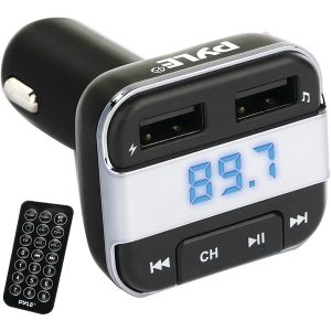 Pyle PBT90 3-in-1 Bluetooth Vehicle FM Transmitter Charger Kit