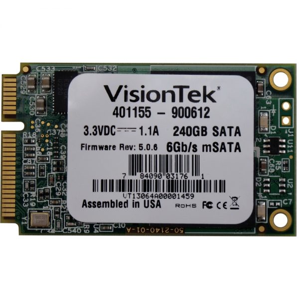 VisionTek 240GB mSATA SATA III Internal SSD - 540 MB/s Maximum Read Transfer Rate - 425 MB/s Maximum Write Transfer Rate