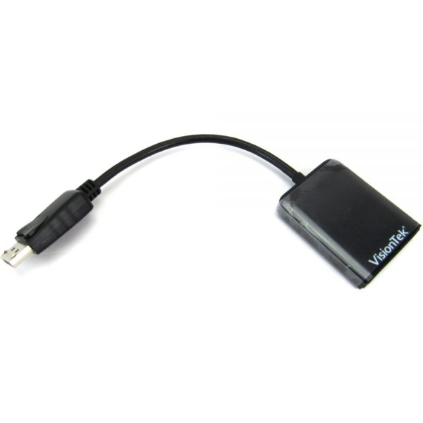 VisionTek 784090037275 DisplayPort Splitter - 1 x DisplayPort to 2 x Female DisplayPort - Black