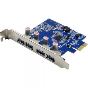 VisionTek Four Port USB 3.0 x1 PCIe Internal Card for PCs and Servers - PCI Express 2.0 x1 - Plug-in Card - 4 USB Port(s) - 4 USB 3.0 Port(s) - PC