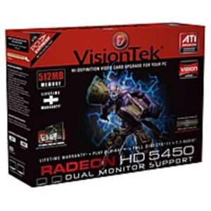 Visiontek 900311 ATI Radeon HD 5450 Graphics Card - PCI Express 2.1 x16 - 512 MB DDR3 SDRAM - DVI