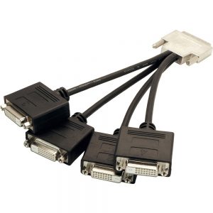 Visiontek VHDCI to 4x DVI-D Cable (M/F) - DVI/VHDCI for Video Device - VHDCI Video - 4 x DVI-D Video - Black