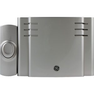 GE 19303 8-Chime Battery-Operated Door Chime with Wireless Push Button