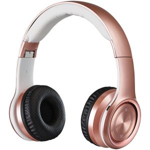 iLive IAHB239RGD Bluetooth Over-the-Ear Headphones with Microphone (Rose Gold)