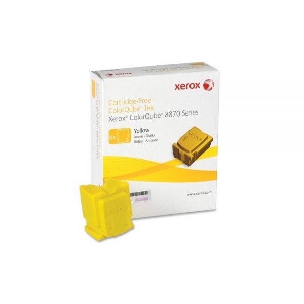 Xerox Genuine Yellow Solid Ink 6 Sticks For Xerox 8870 8880 Series 108R00952