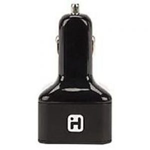 iHome IH-CT573AB 4-Port USB Aluminum Car Charger - Black