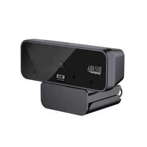 Adesso CyberTrack H6 4K Ultra HD USB Webcam with Built-In Dual Microphone and Privacy Shutter