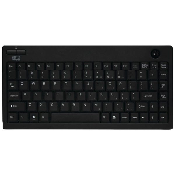 Adesso WKB-3100UB Wireless Mini Trackball Keyboard