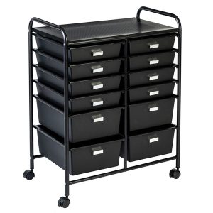 Honey-Can-Do CRT-08653 12-Drawer Rolling Storage and Craft Cart Organizer