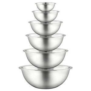 NutriChef NCMB6PC Stainless Steel Mixing Bowl Set