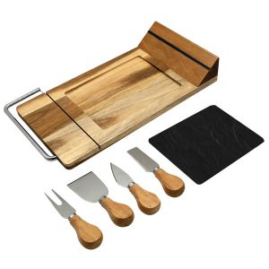 NutriChef PKCZBD50 Bamboo Cheese Serving Board Tray