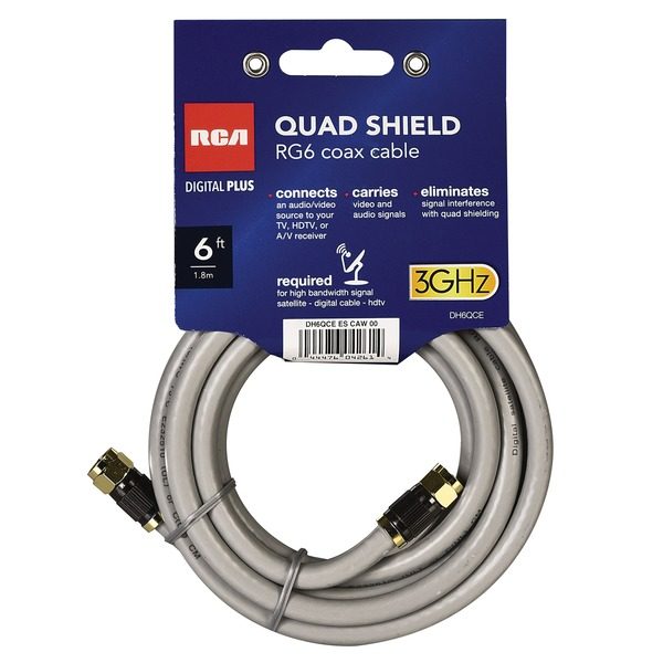 RCA DH6QCE Quad-Shield RG6 Coax Cable