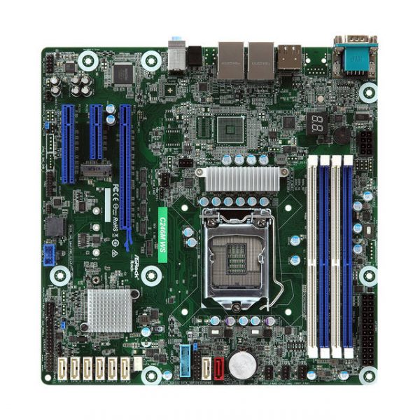 ASRock Rack C246M WS Intel C246/ DDR4/ SATA3&USB3.0/ V&2GbE/ MicroATX Server Motherboard