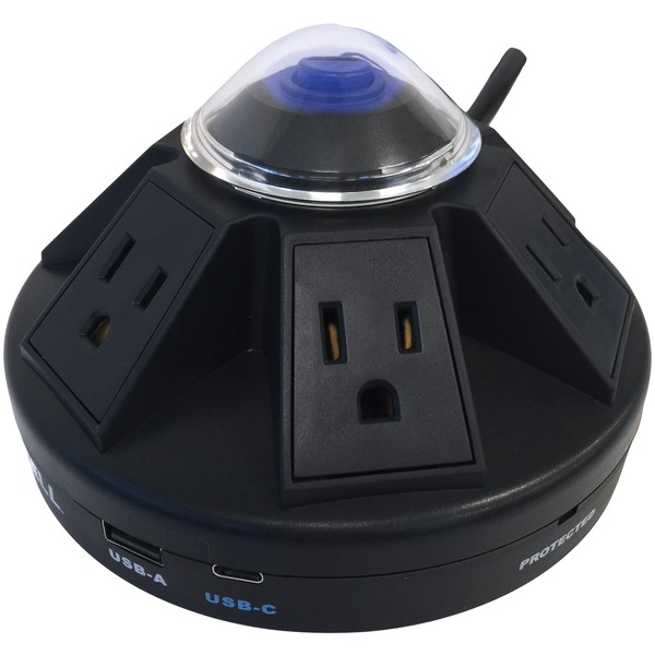 Accell D080B-033K Powramid C Power Center Surge Protector with USB-A and USB-C Charging Station (Black) Accell D080B-033K Powramid C Power Center Surge Protector with USB-A and USB-C Charging Station (Black)