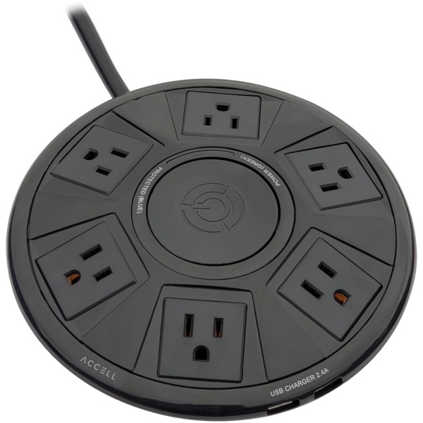 Accell D080B-048B Power Air Surge Protector and USB Charging Station with 6-Foot Cord (Black) Accell D080B-048B Power Air Surge Protector and USB Charging Station with 6-Foot Cord (Black)