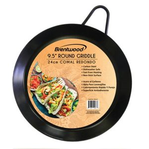Brentwood Appliances BCM-24 Carbon Steel Nonstick Comal Griddle (9.5 Inch