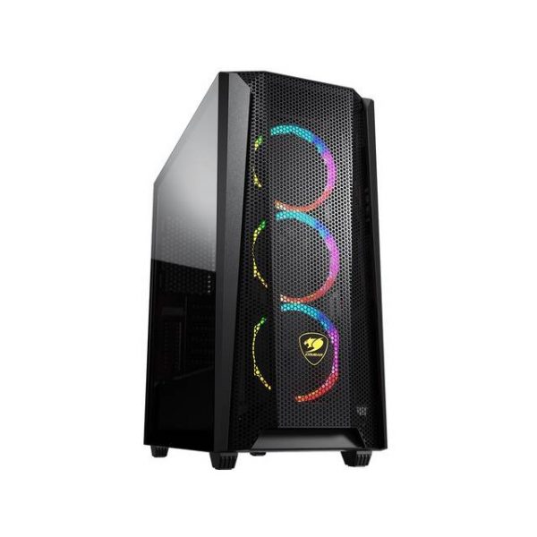 Cougar MX660 Mesh RGB Mid-Tower Case with Mesh Front Panel and Clear Tempered Glass Left Panel