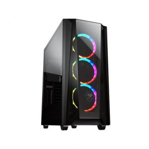 Cougar MX660 T RGB Mid-Tower Case with Transparent Front Panel and Clear Tempered Glass Left Panel