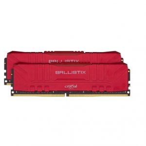 Crucial Ballistix DDR4-3000 16GB(2x 8GB)/ 1G x 64 CL15 Desktop Gaming Memory Kit (Red)