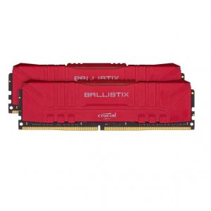 Crucial Ballistix DDR4-3200 16GB(2x 8GB)/ 1G x 64 CL16 Desktop Gaming Memory Kit (Red)