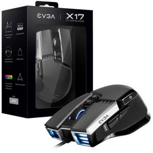 EVGA X17 903-W1-17GR-KR Gaming Mouse w/ 16000 DPI (Grey)