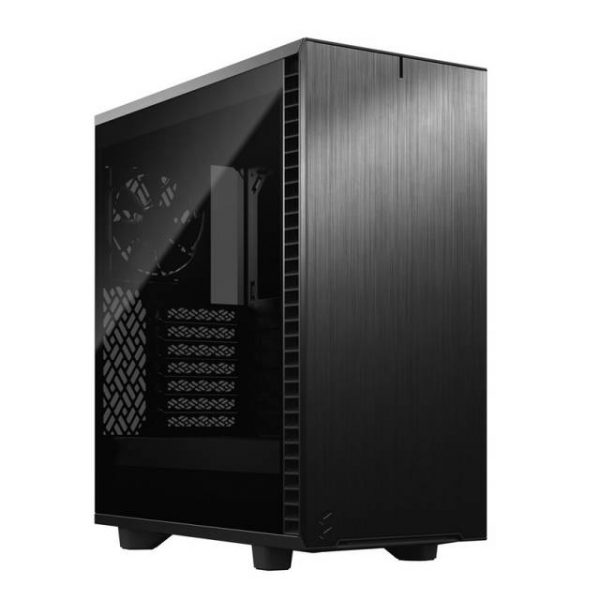 Fractal Design FD-C-DEF7C-02 Define 7 Compact Black Brushed Aluminum/Steel ATX Compact Silent Dark Tinted Tempered Glass Window Mid Tower Computer Case