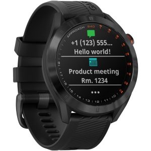Garmin 010-02140-01 Approach S40 GPS Golf Smartwatch (Black Stainless Steel with Black Band)