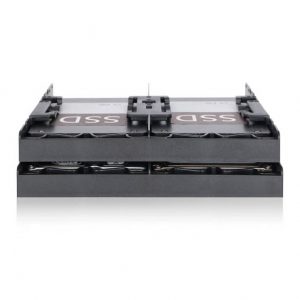 ICY DOCK FLEX-FIT Quattro MB344SP 4x 2.5 inch HDD / SSD Bracket for External 5.25 inch Bay (Black)