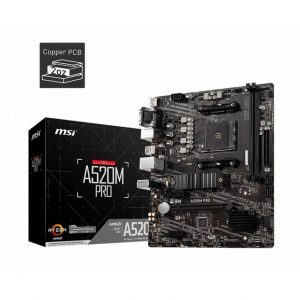 MSI A520M PRO Socket AM4/ AMD A520/ DDR4/ SATA3&USB3.2/ M.2/ M-ATX Motherboard