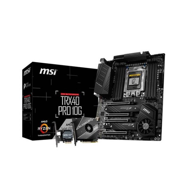 MSI TRX40 PRO 10G Socket sTRX4/ AMD TRX40/ DDR4/ 3-Way CrossFire & 3-Way SLI/ SATA3&USB3.2/ M.2/ ATX Motherboard