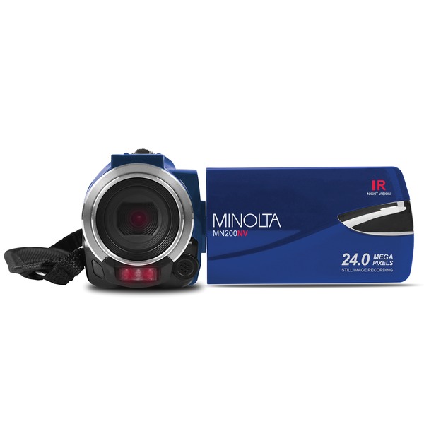 Minolta MN200NV-BL MN200NV 1080p Full HD IR Night Vision Wi-Fi Camcorder (Blue) Minolta MN200NV-BL MN200NV 1080p Full HD IR Night Vision Wi-Fi Camcorder (Blue)