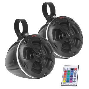 Pyle PLUTV44BTR 4-Inch 800-Watt-Max Waterproof Off-Road Speakers with RGB Lights