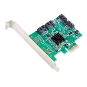 SYBA SI-PEX40064 4-Port SATA3 PCI-Express x1 Controller Card w/ Full and Low Profile Brackets
