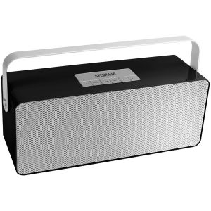 SYLVANIA SP672-BLACK Portable Bluetooth Speaker with Aluminum Handle (Black)