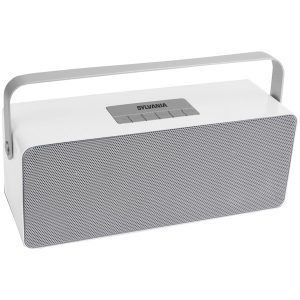 SYLVANIA SP672-WHITE Portable Bluetooth Speaker with Aluminum Handle (White)
