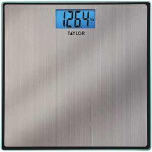 Taylor Precision Products 74074102 Easy-to-Read 400-lb Capacity Stainless Steel Bathroom Scale