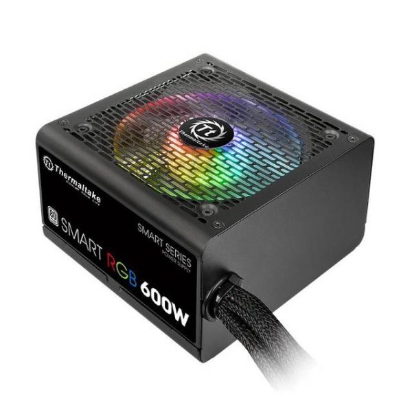 Thermaltake Smart RGB PS-SPR-0600NHFAWU-1 600W 80 PLUS ATX12V 2.3 Power Supply w/ Active PFC (Black)