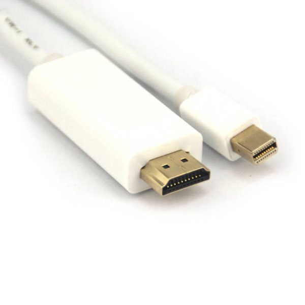 VCOM CG681-6.6FEET-WHITE 6.6ft DisplayPort Male to Mini DisplayPort Male Cable (White)