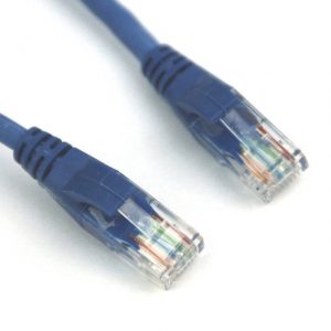 VCOM NP511-1-BLUE 1ft Cat5e UTP Molded Patch Cable (Blue)