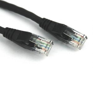 VCOM NP511-14-BLACK 14ft Cat5e UTP Molded Patch Cable (Black)