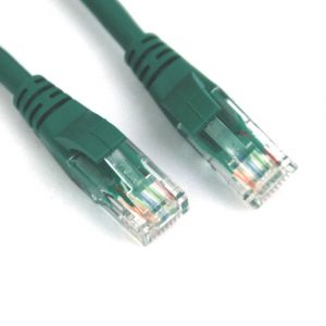 VCOM NP511-14-GREEN 14ft Cat5e UTP Molded Patch Cable (Green)