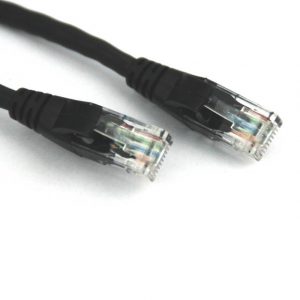 VCOM NP511-7-BLACK 7ft Cat5e UTP Molded Patch Cable (Black)