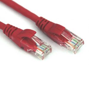 VCOM NP511B-7-RED 7ft Cat5e UTP Crossover Patch Cable (Red)