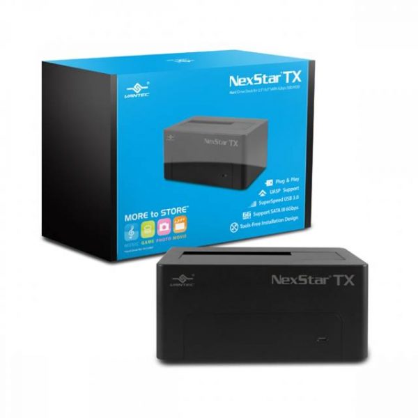 Vantec NexStar TX NST-D328S3-BK Single Bay 2.5/3.5 inch SATA 6Gb/s to USB 3.0 Hard Drive Dock