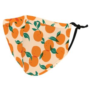 Weddingstar 5556-23 Kid's Reusable/Washable Cloth Face Mask with Filter Pocket (Oranges)
