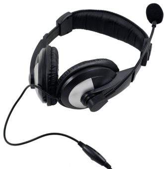 iMicro IM750BM Wired 3.5mm Leather Headset w/ Microphone