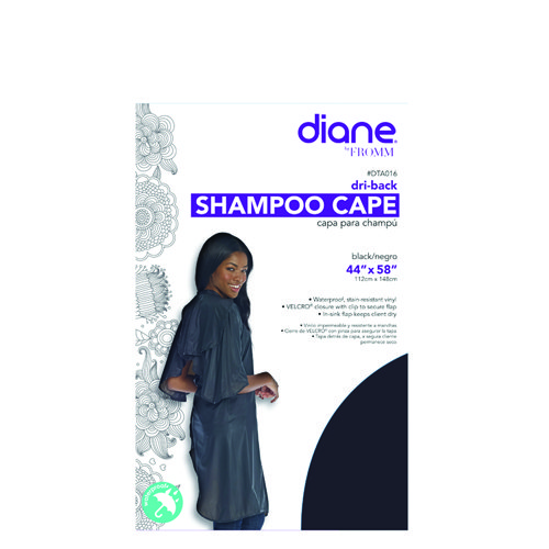 Diane Dri-Back Shamp Cape Blk Dta016 Diane Dri-Back Shamp Cape Blk Dta016