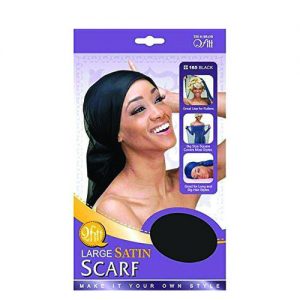 M&M 165 Satin Scarf Black