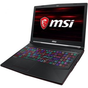 MSI GL63 9SDK-1051 15.6 inch Intel Core i7-9750H 2.6-4.5GHz/ 16GB (8GB*2) DDR4/ 256GB NVMe SSD + 1TB (7200RPM) HDD/ GTX 1660Ti/ USB3.2/ Windows 10 Gaming Laptop (Black)