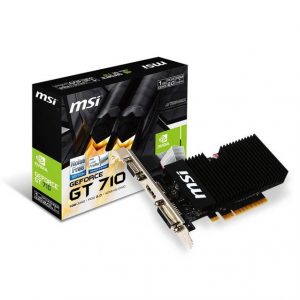 MSI NVIDIA GeForce GT 710 1GB DDR3 VGA/DVI/HDMI Low Profile PCI-Express Video Card